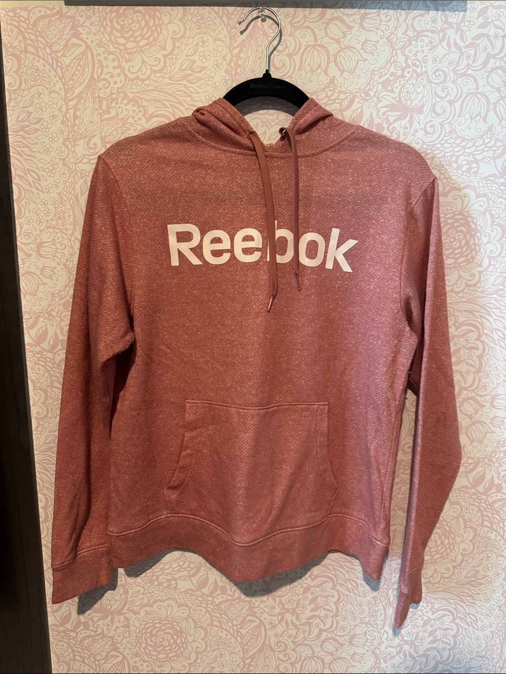 Reebok Men's Rose Hoodie with White Logo